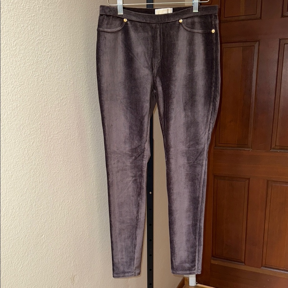 MICHAEL Michael Kors Soft Velvet Corduroy Pull On Pants in Brown Women’s Sz M